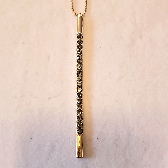 The Limited Gold Tone Vertical Bar Necklace - Picture 2 of 7